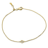 Armband 18 kt GG, 1 Brill. 0,04 ct, TW-si
