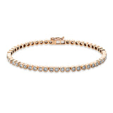 Armband 18 kt RG, 52 Brill. 2,66 ct, TW-vsi/si