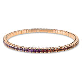 Armband 18 kt RG, Flex-Band, variabel, 69 Saphire 6,36 ct fancy