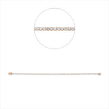 Armband 18 kt RG, 117 Brill. 1,26 ct, TW-pi