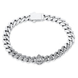 Armband 18 kt WG, 95 Fant-Schl. 0,56 ct, TW-vsi/si