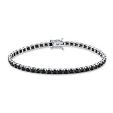 Armband 18 kt WG, schwarz rhodiniert, 51 Brill. 2,23 ct, schwarz