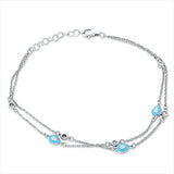 Armband 14 kt WG, 5 Brill. 0,11 ct, TW-si