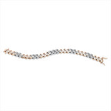 Armband 18 kt RG+WG, 88 Brill. 1,09 ct, TW-si