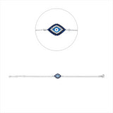 Armband 18 kt WG, Fassung teils schwarz rhodinie, 16 Brill. 0,08 ct, TW-si, 1 Türkis blau, 22 Saphire 0,19 ct blau