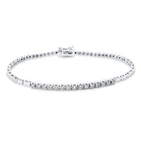 Armband 18 kt WG, 15 Brill. 0,39 ct, TW-si