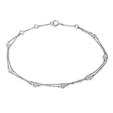 Armband 18 kt WG, 7 Brill. 0,21 ct, W-si