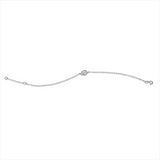 Armband 18 kt WG, 5 Trap. 0,05 ct, TW-si, 8 Bag. 0,16 ct, TW-si