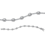 Armband 18 kt WG, 10 Tropfen 2,00 ct, TW-si, 242 Brill. 1,25 ct, TW-si