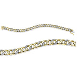 Armband 18 kt GG, Fassung rhodiniert, 88 Brill. 1,50 ct, TW-si