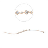 Armband 18 kt RG+WG, 4 Brill. 0,03 ct, TW-si, 20 Brill. 0,62 ct, TW-si, 6 Brill. 0,28 ct, TW-si, 1 Brill. 0,01 ct, TW-si