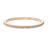 Armband 18 kt RG, Flex-Band, variabel, 80 Brill. 1,91 ct, TW-si