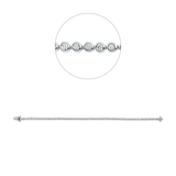 Armband 18 kt WG, 54 Brill. 1,00 ct, TW-si