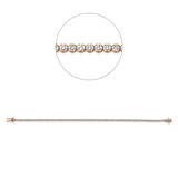 Armband 18 kt RG, 89 Brill. 1,87 ct, TW-si