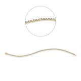Armband 18 kt GG+WG, with American Lock, 91 Brill. 2,05 ct, TW-si