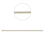 Armband 18 kt GG+WG, with American Lock, 83 Brill. 3,00 ct, TW-si