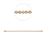 Armband 18 kt RG+WG, 50 Brill. 1,50 ct, TW-si