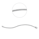 Armband 18 kt WG, 61 Brill. 1,01 ct, TW-si
