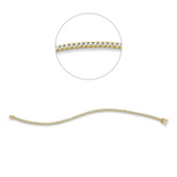 Armband 18 kt GG+WG, 87 Brill. 1,50 ct, TW-si