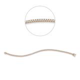 Armband 18 kt RG+WG, 87 Brill. 1,50 ct, TW-si