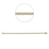 Armband 18 kt GG+WG, 63 Brill. 1,51 ct, TW-si