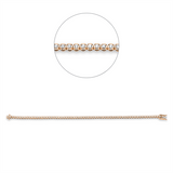 Armband 18 kt RG+WG, 63 Brill. 1,51 ct, TW-si
