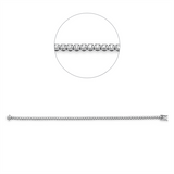 Armband 18 kt WG, 63 Brill. 1,51 ct, TW-si