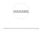 Armband 18 kt WG, 67 Brill. 2,50 ct, TW-si