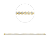 Armband 18 kt GG+WG, with American Lock, 46 Brill. 2,00 ct, TW-si
