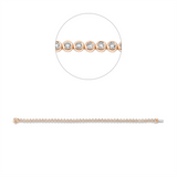 Armband 18 kt RG+WG, with American Lock, 46 Brill. 2,00 ct, TW-si