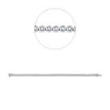 Armband 18 kt WG, With American Lock, 46 Brill. 2,00 ct, TW-si