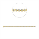 Armband 18 kt GG+WG, with American Lock, 43 Brill. 2,50 ct, TW-si