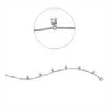 Armband 18 kt WG, 6 Brill. 0,57 ct, W-si
