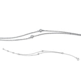 Armband 18 kt WG, 2 Brill. 0,07 ct, W-si