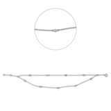 Armband 18 kt WG, 9 Brill. 0,19 ct, W-si