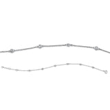 Armband 18 kt WG, 6 Brill. 0,14 ct, W-si