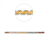 Armband 18 kt GG, 340 Brill. 1,32 ct, W-pi, 40 Saphire 11,67 ct fancy