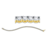 Armband 18 kt GG, 65 Brill. 5,00 ct, TW-si