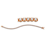 Armband 18 kt RG, Fassung rhodiniert, 65 Brill. 5,00 ct, TW-si