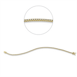 Armband 18 kt GG, 102 Brill. 0,92 ct, TW-si