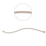 Armband 18 kt RG, 102 Brill. 0,92 ct, TW-si