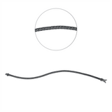 Armband 18 kt WG, Fassung schwarz rhodiniert, 68 Brill. 2,95 ct, schwarz