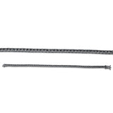 Armband 18 kt WG, Fassung schwarz rhodiniert, 54 Brill. 7,70 ct, schwarz