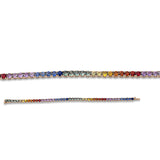 Armband 18 kt RG, 47 Saphire 10,70 ct fancy