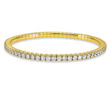 Armband 18 kt GG, Flex-Band, variabel, 64 Brill. 5,04 ct, TW-si