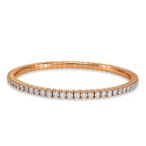 Armband 18 kt RG, Flex-Band, variabel, 64 Brill. 4,64 ct, TW-si