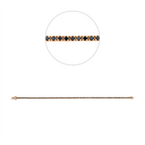 Armband 18 kt RG, 82 Brill. 1,55 ct, schwarz
