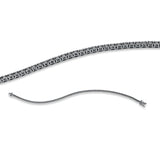 Armband 18 kt WG, Fassung teils schwarz rhodinie, 82 Brill. 1,71 ct, schwarz