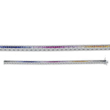 Armband 18 kt WG, 320 Brill. 1,28 ct, TW-si, 80 Saphire 5,89 ct multicolor