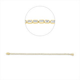 Armband 14 kt GG, 42 Bag. 1,88 ct, TW-si